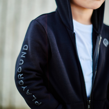 Playground Originals | Kids Streetwear Ultra soft and ultra durable kids hoodie in black. Available in sizes 2T, 3T, 4T and 5T. Made in San Francisco.